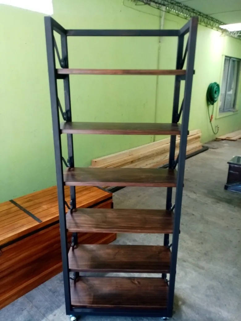 Biblioteca Hierro Estantería Con Ruedas