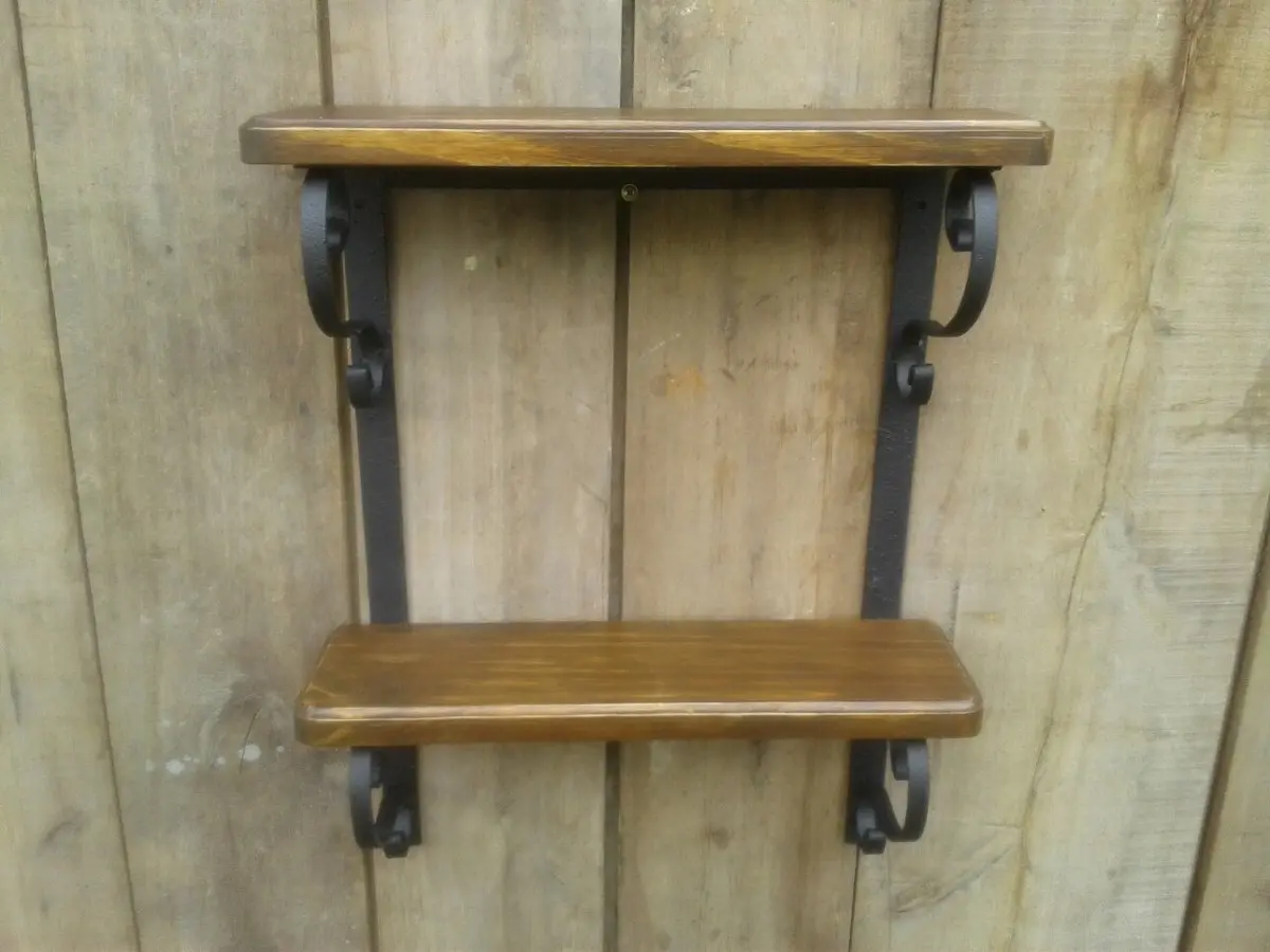 Repisa Hierro Y Madera