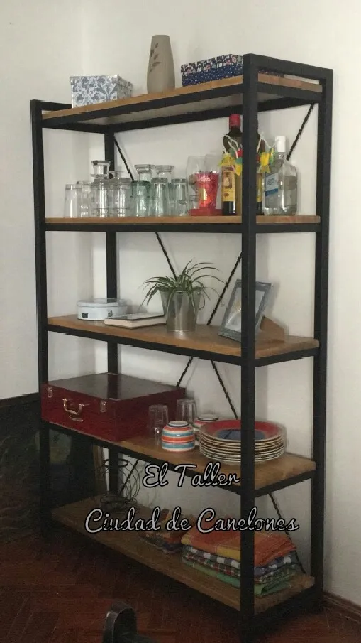 Biblioteca Hierro Y Madera