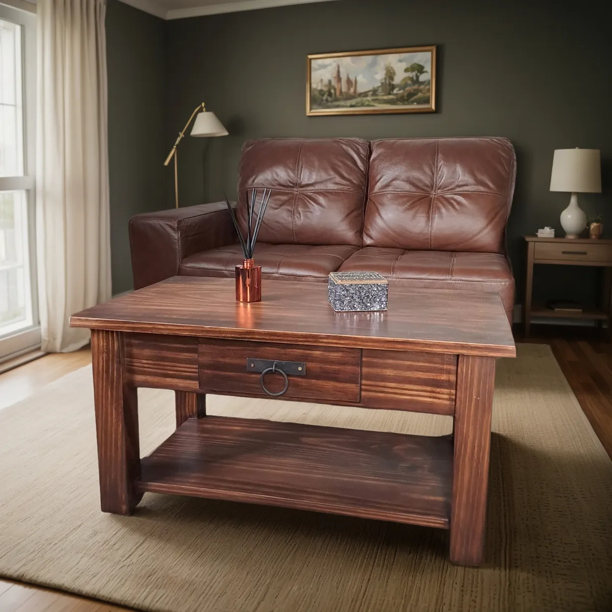 Mesa Ratona Con Cajón Y Estante