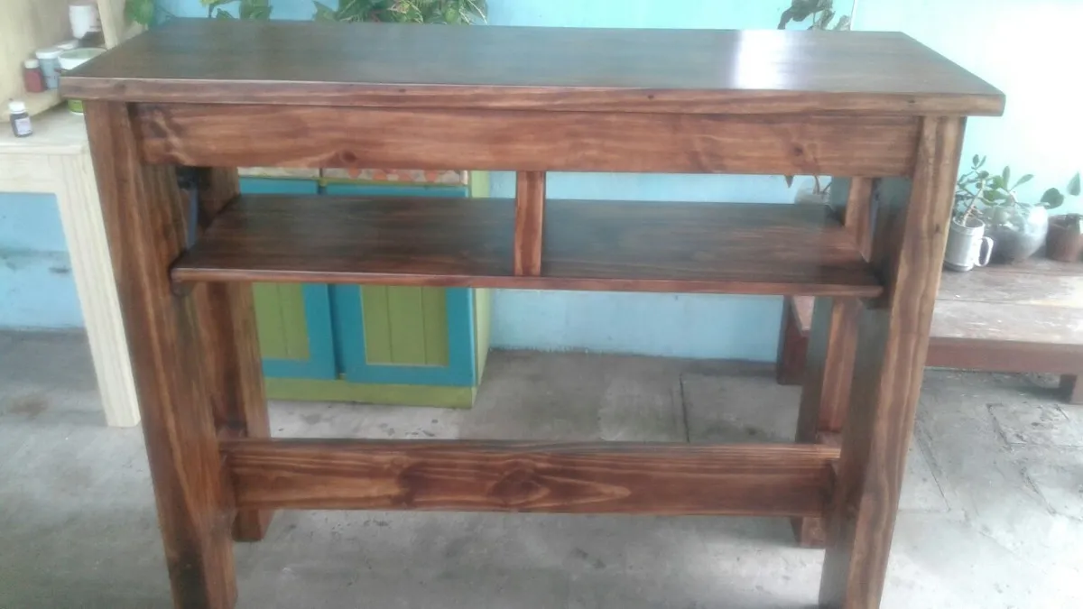 Barra Desayunador Madera Maciza Rústica