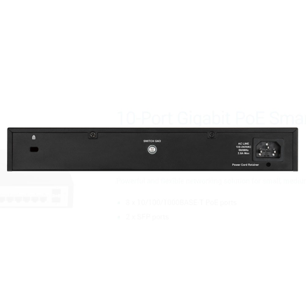 D-Link DGS-F1100-10PS-E 8-Port Gigabit PoE Smart Managed Switch with 2 SFP Ports thumbnail 2