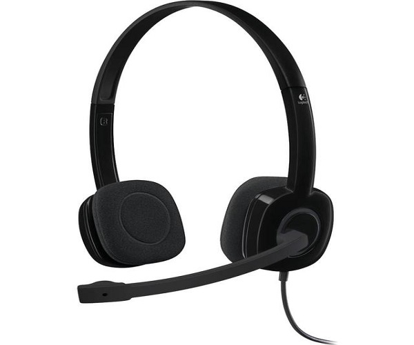 Logitech H151 Stereo Headset with Noise-Cancelling Mic - Black