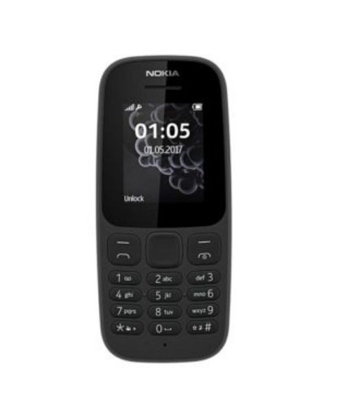 Nokia 105 Single SIM Feature Phone with Long Battery Life - Black