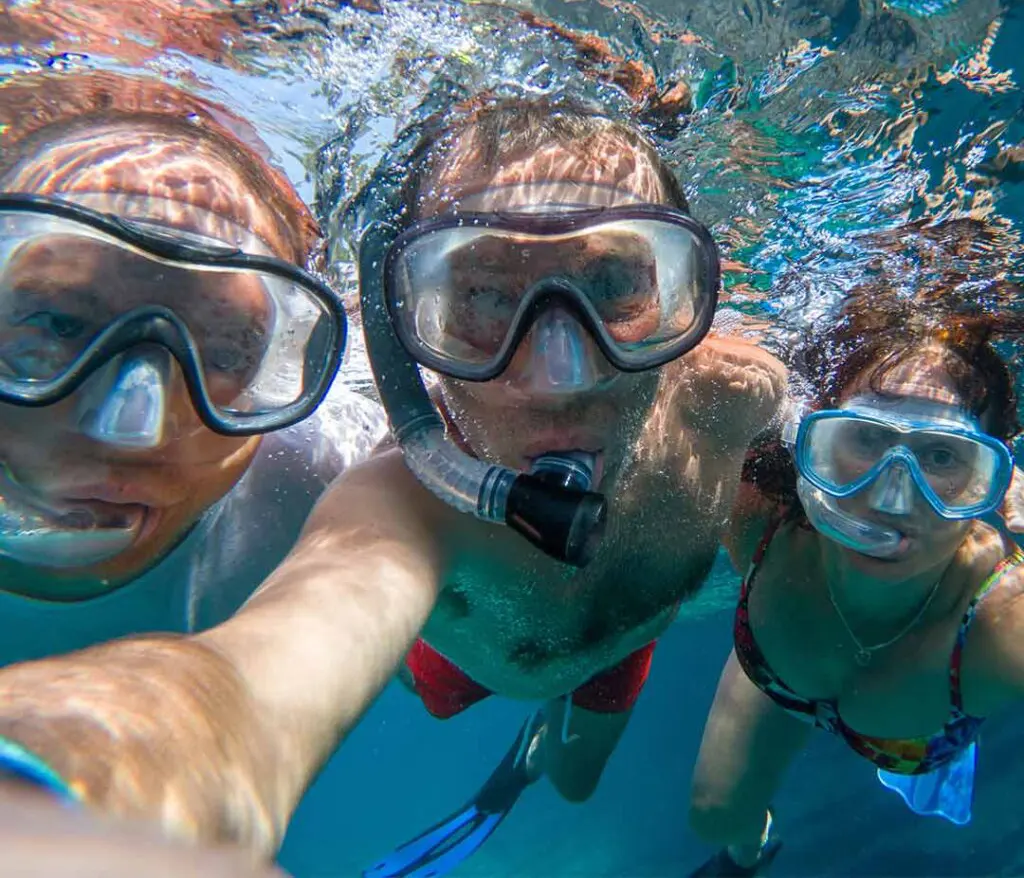 Family scuba diving