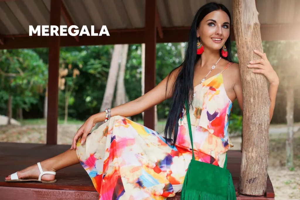 young lady with color dress in costa rica