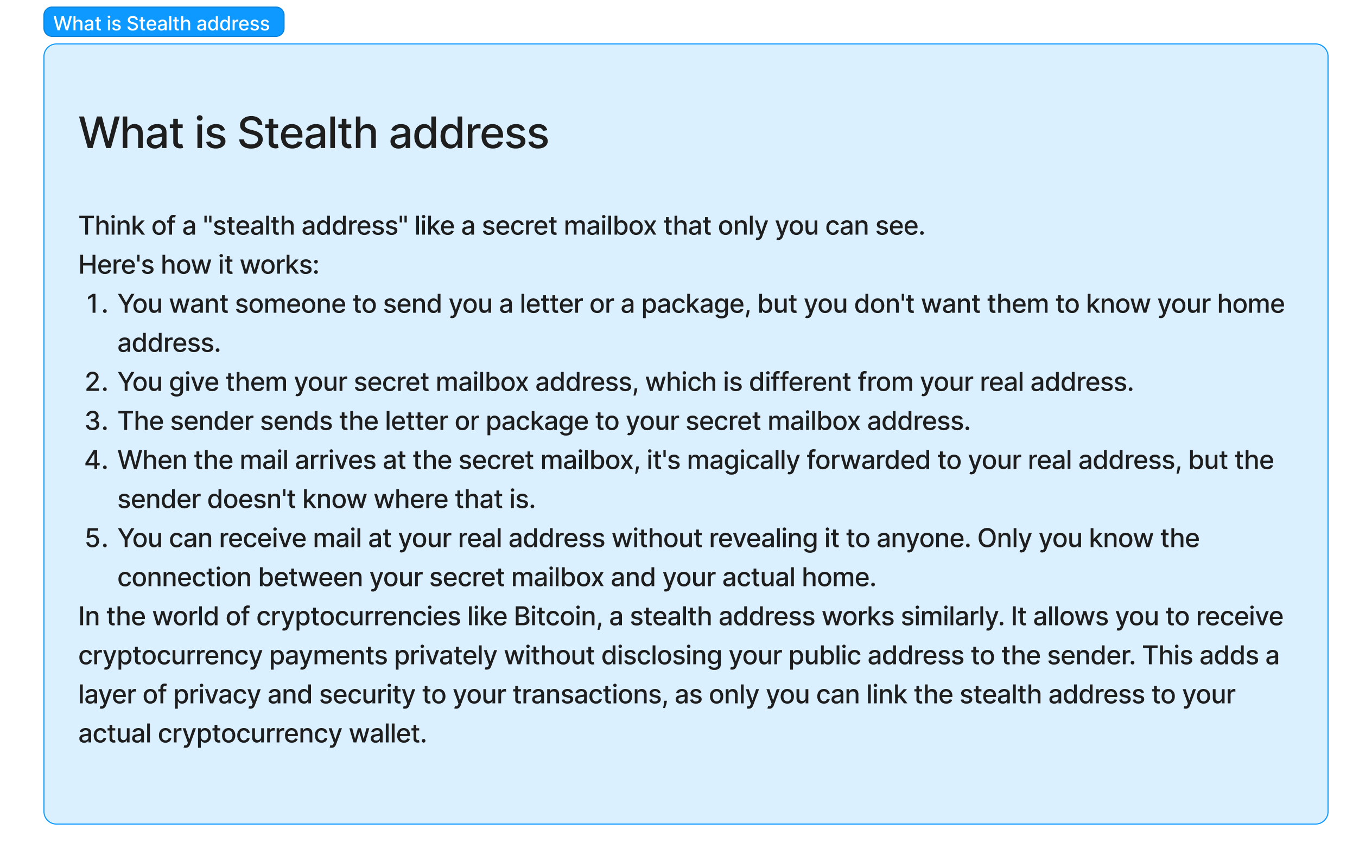 What is Stealth Address