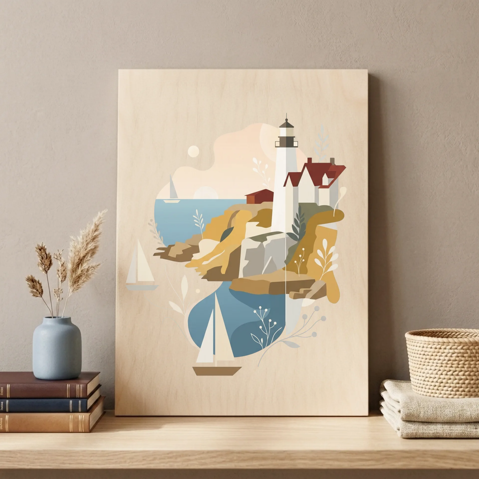 Natural Maple Wood Print