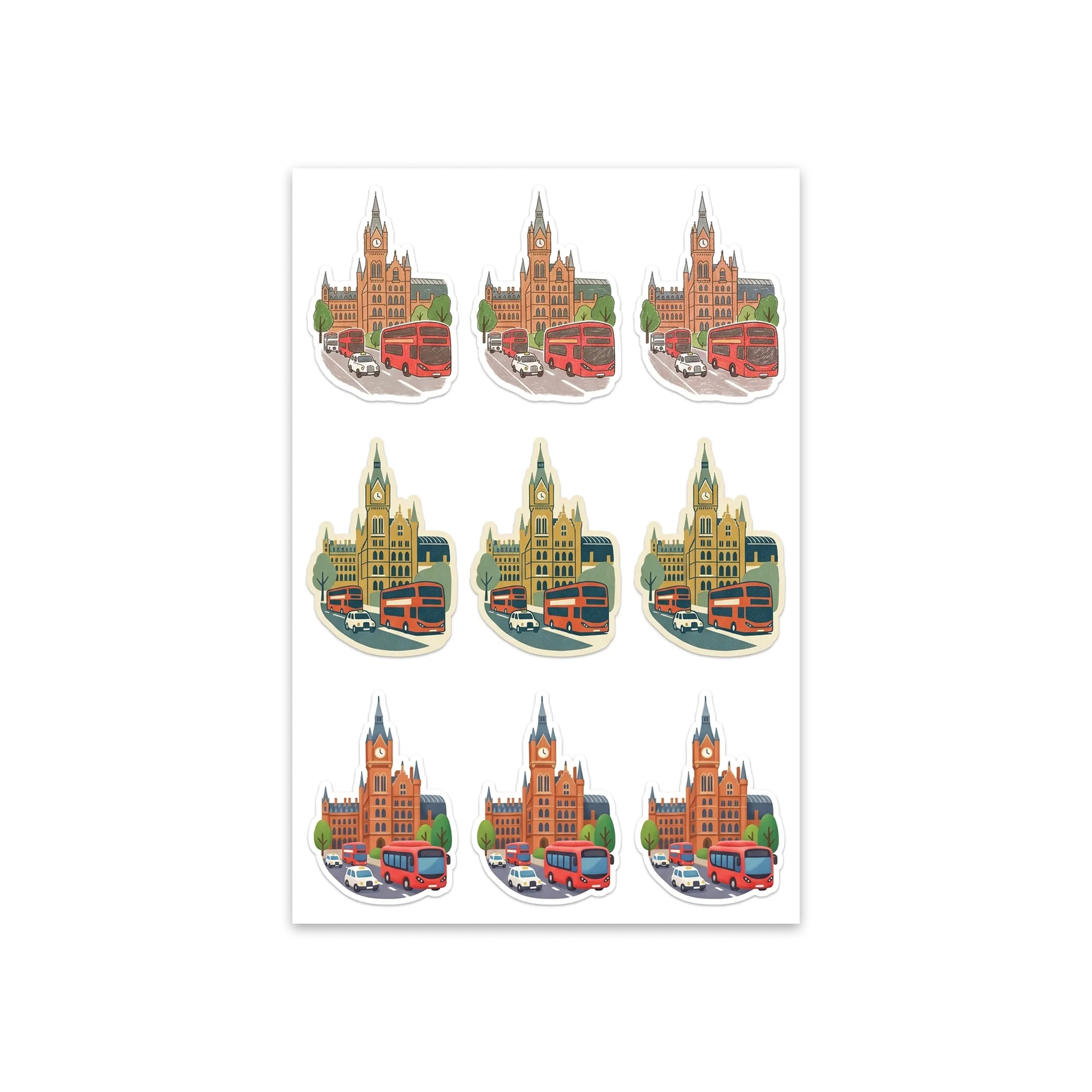 Artful Kiss-Cut Sticker Sheet alternate view