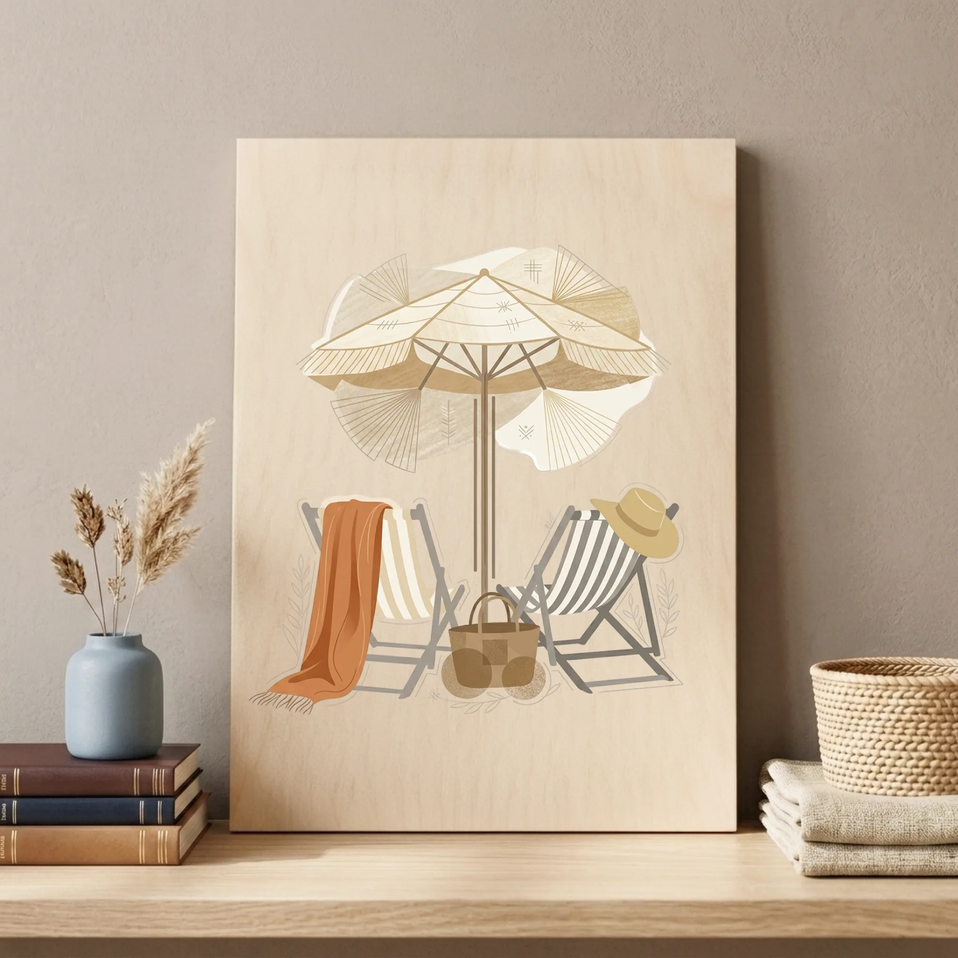 Natural Maple Wood Print