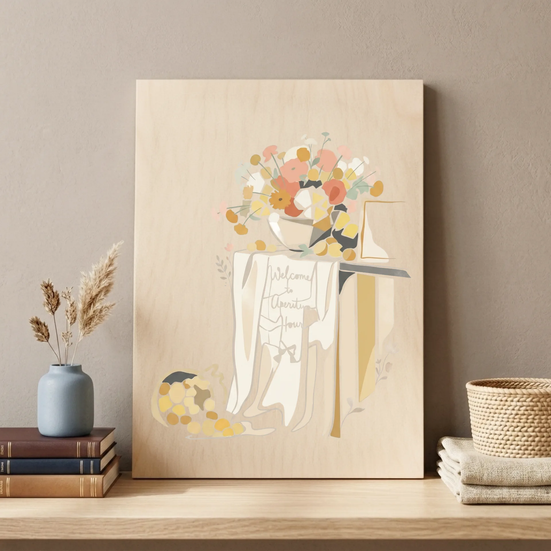 Natural Maple Wood Print