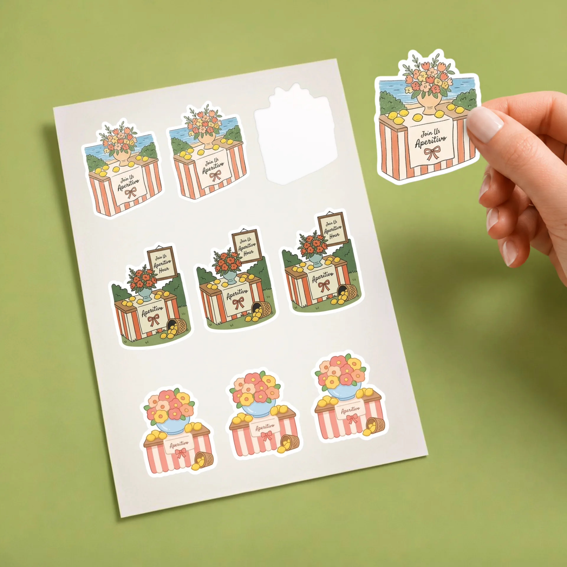 Artful Kiss-Cut Sticker Sheet