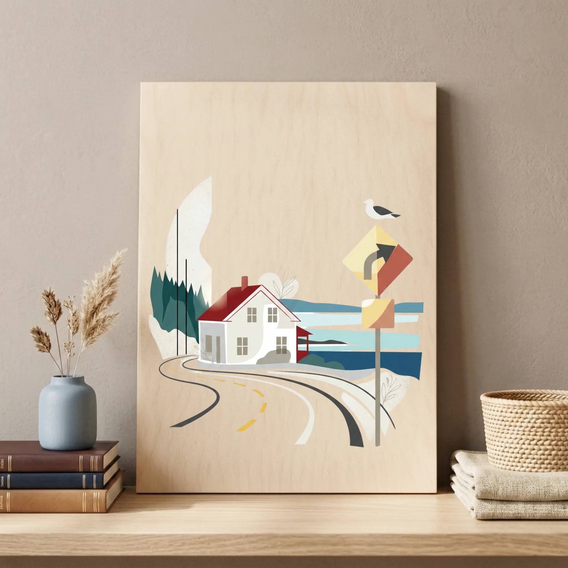 Natural Maple Wood Print