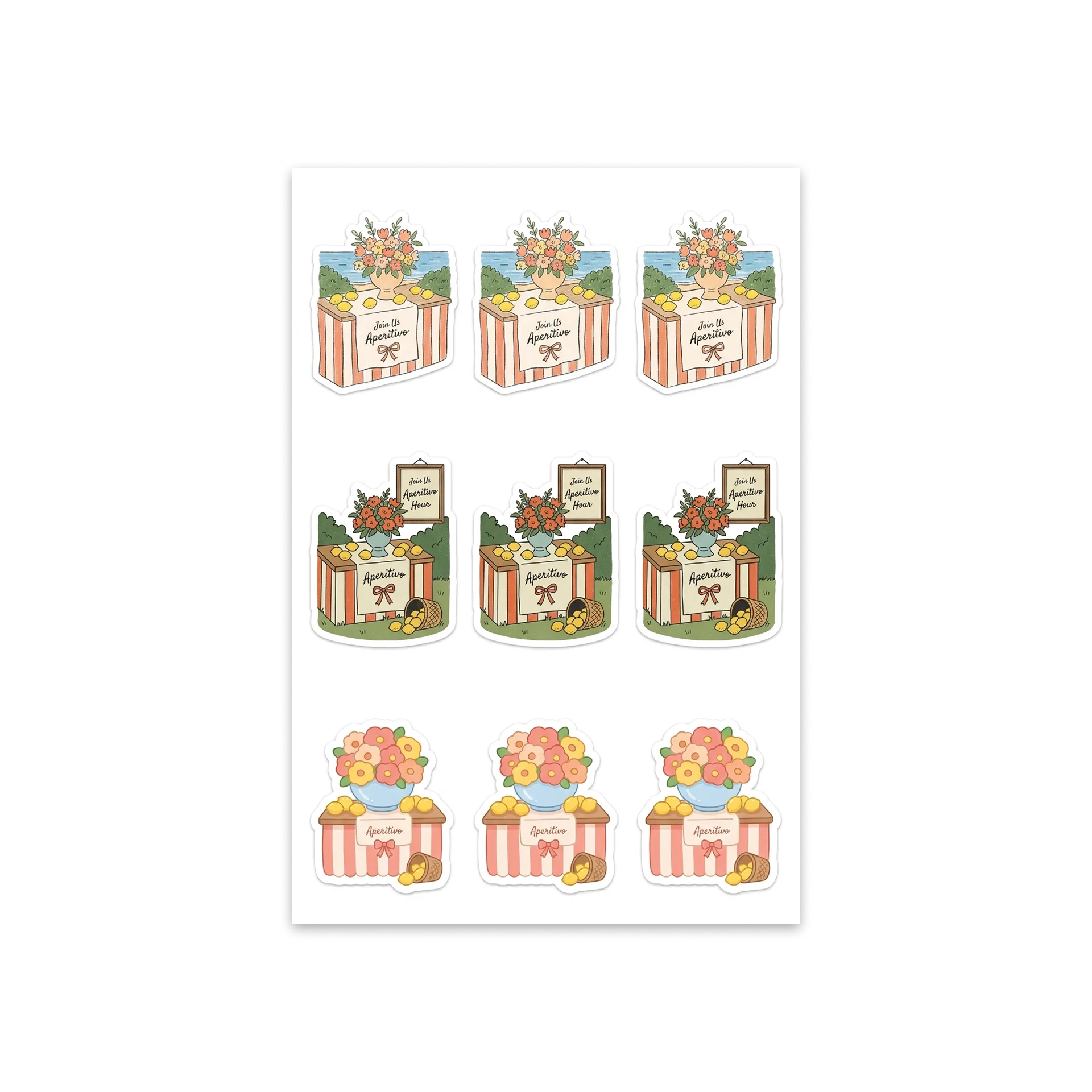 Artful Kiss-Cut Sticker Sheet alternate view