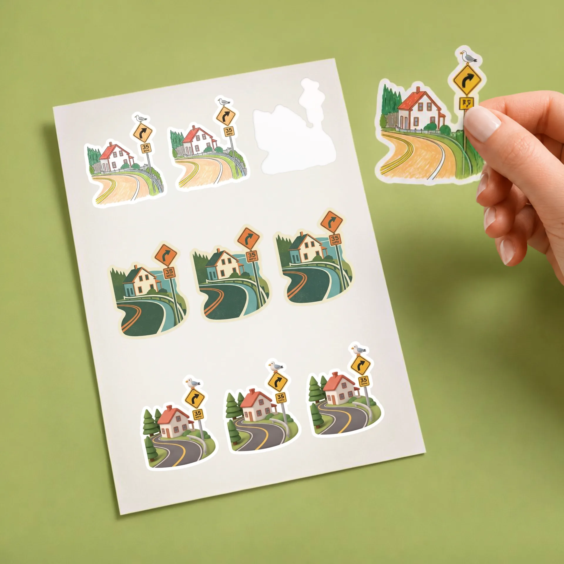 Artful Kiss-Cut Sticker Sheet