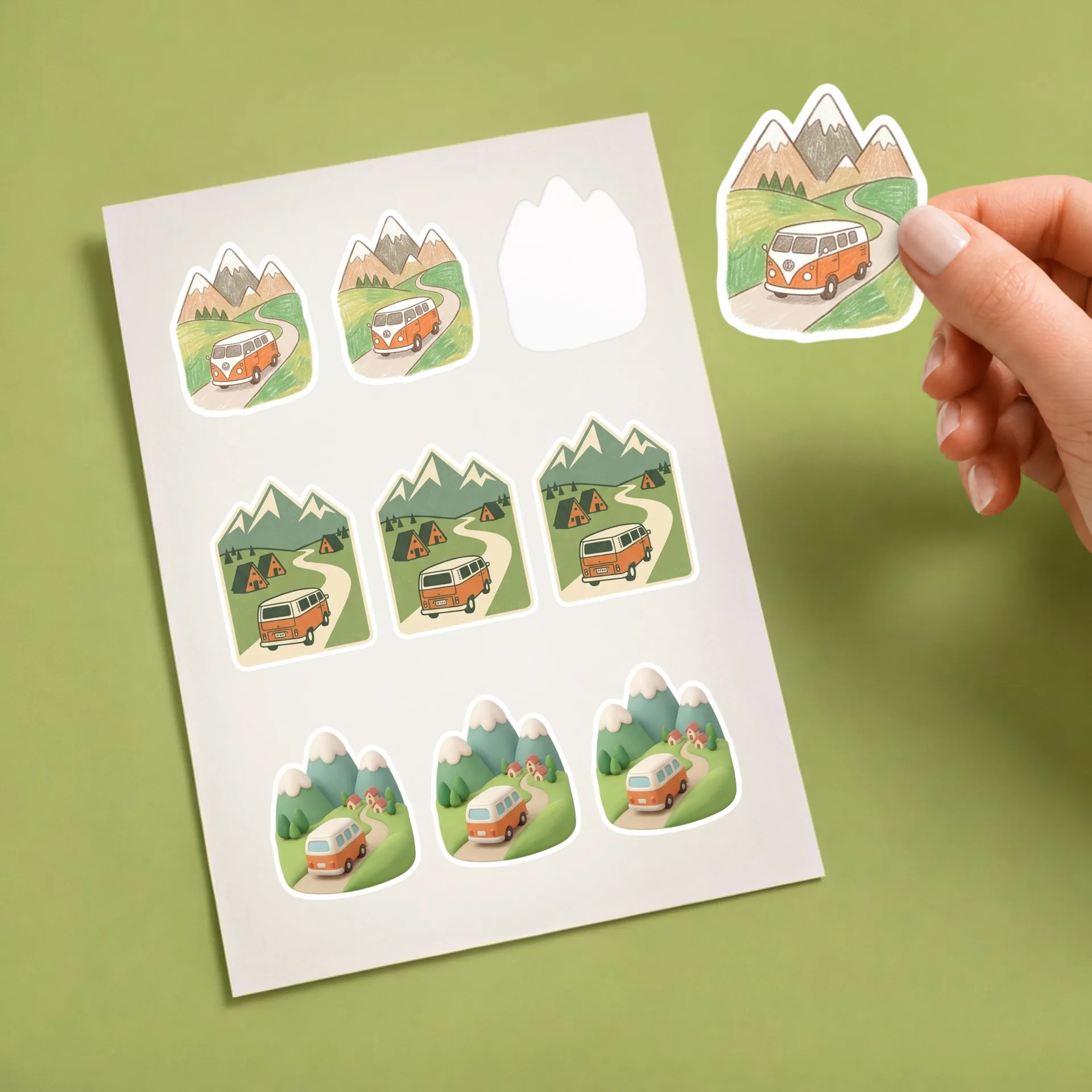 Artful Kiss-Cut Sticker Sheet