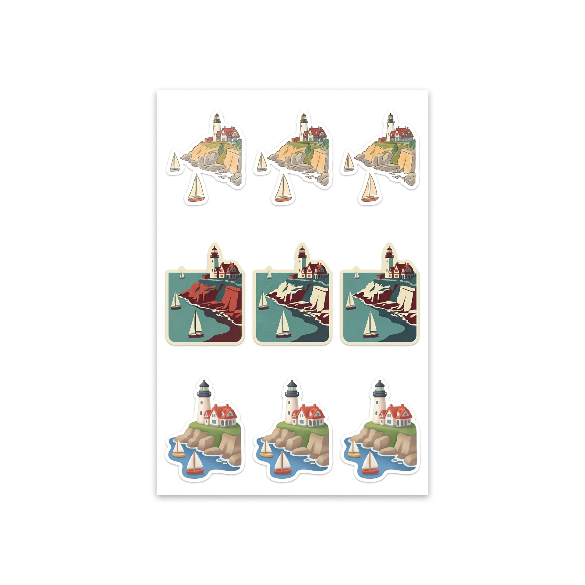Artful Kiss-Cut Sticker Sheet alternate view
