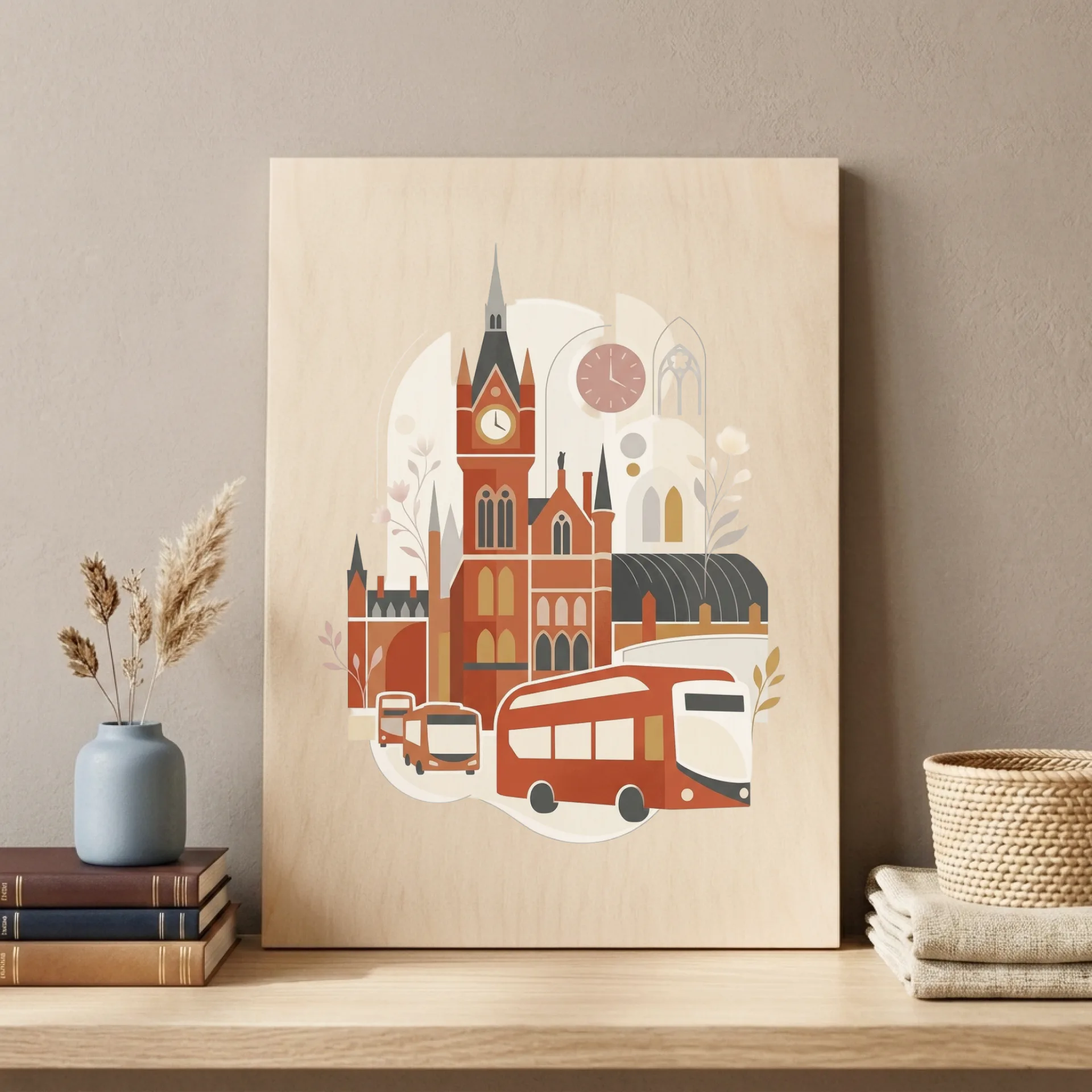 Natural Maple Wood Print