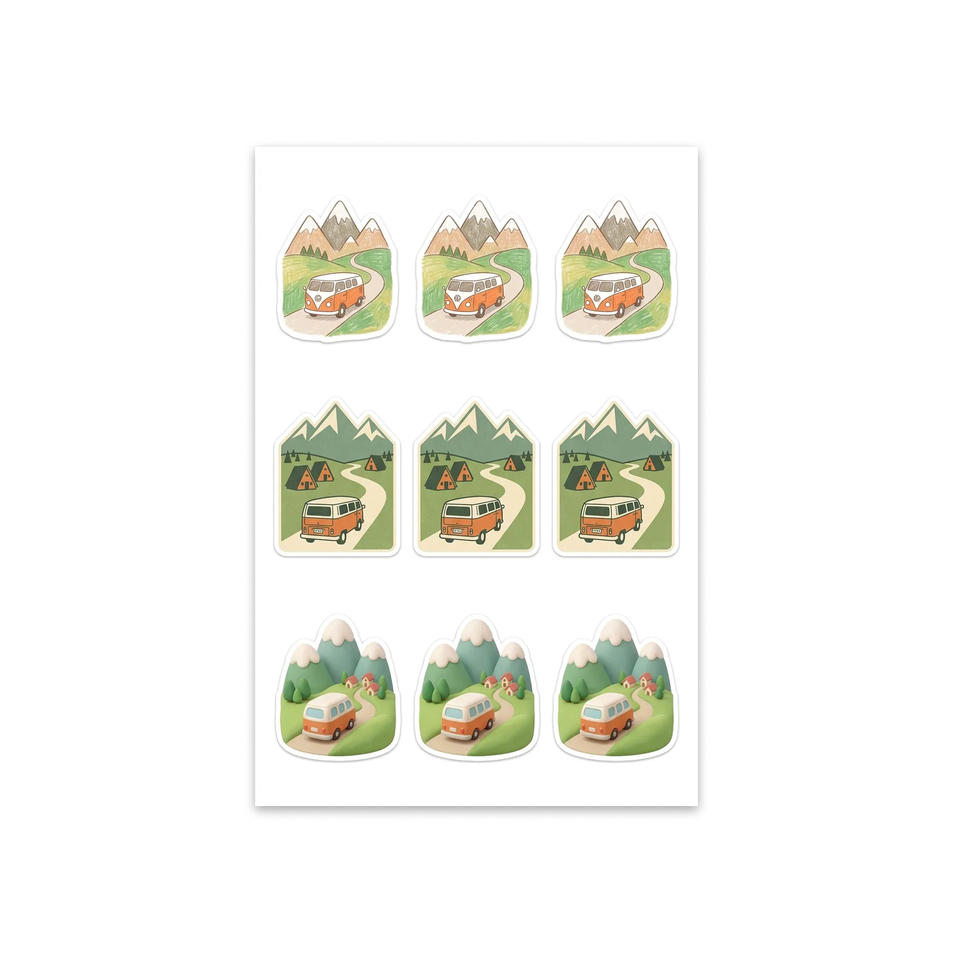 Artful Kiss-Cut Sticker Sheet alternate view