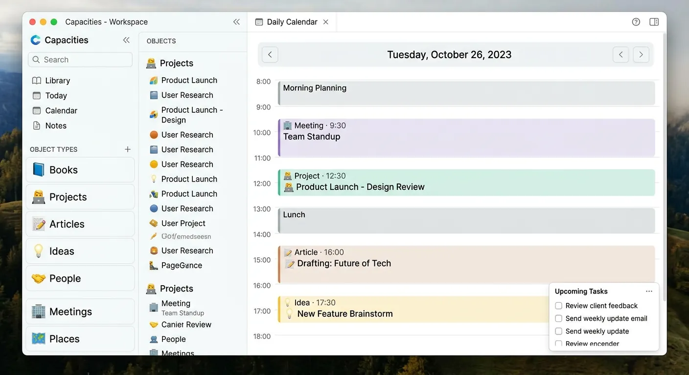 Capacities Object Based Interface