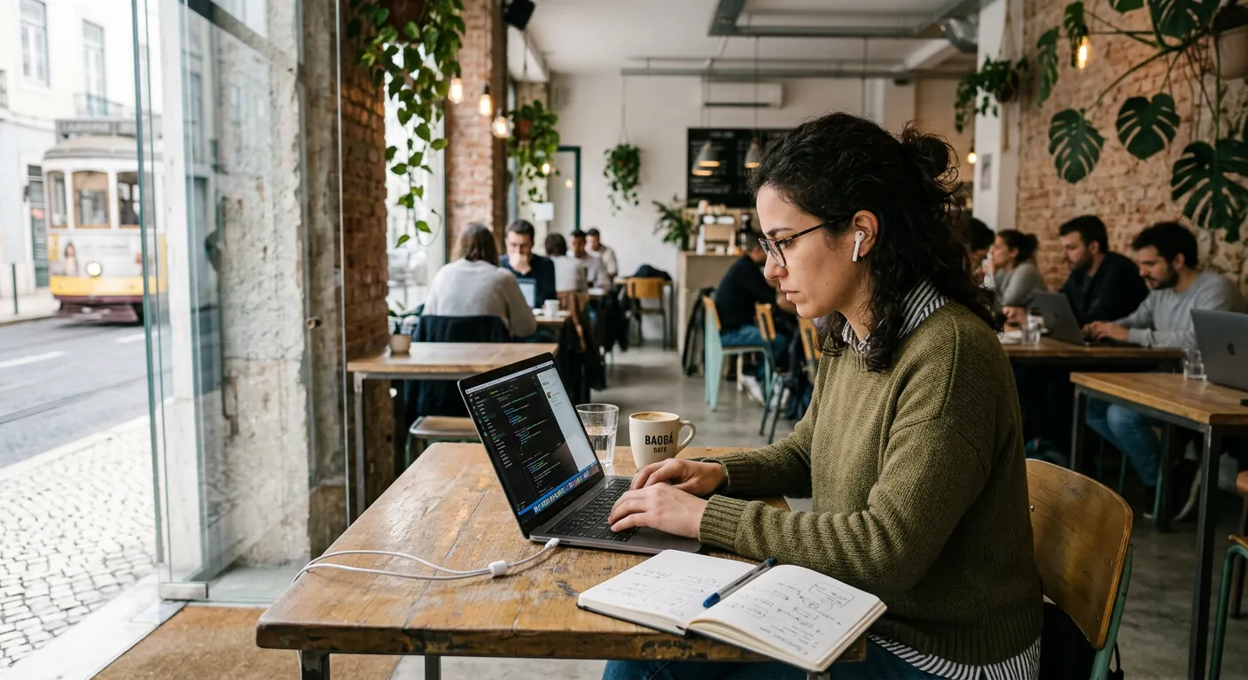 Programador freelancer a trabalhar remotamente