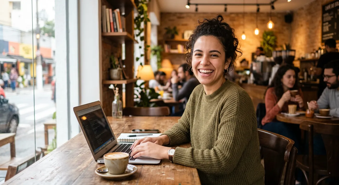 Programador trabalhando remoto como freelancer