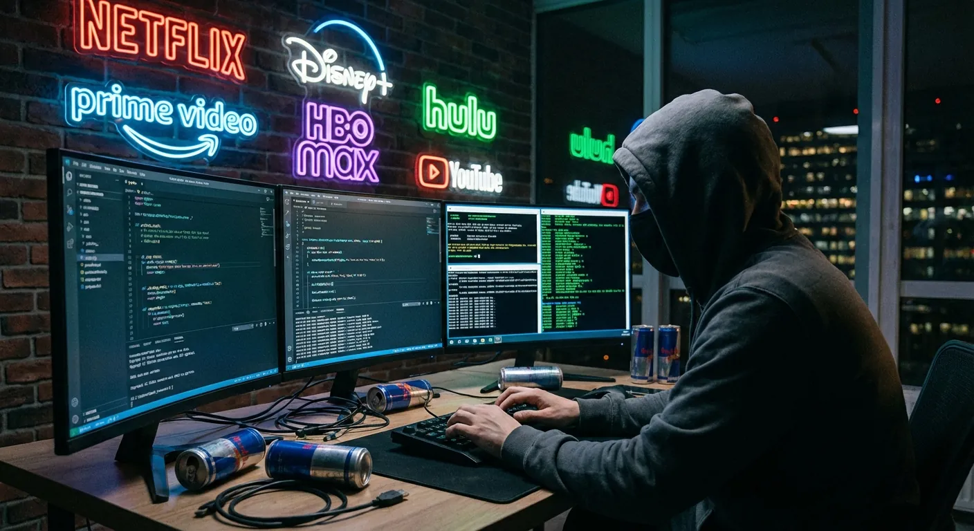 Hacker executando scripts de credential stuffing