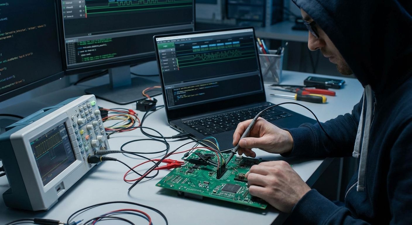 Hardware Hacking com analisador lógico em PCB