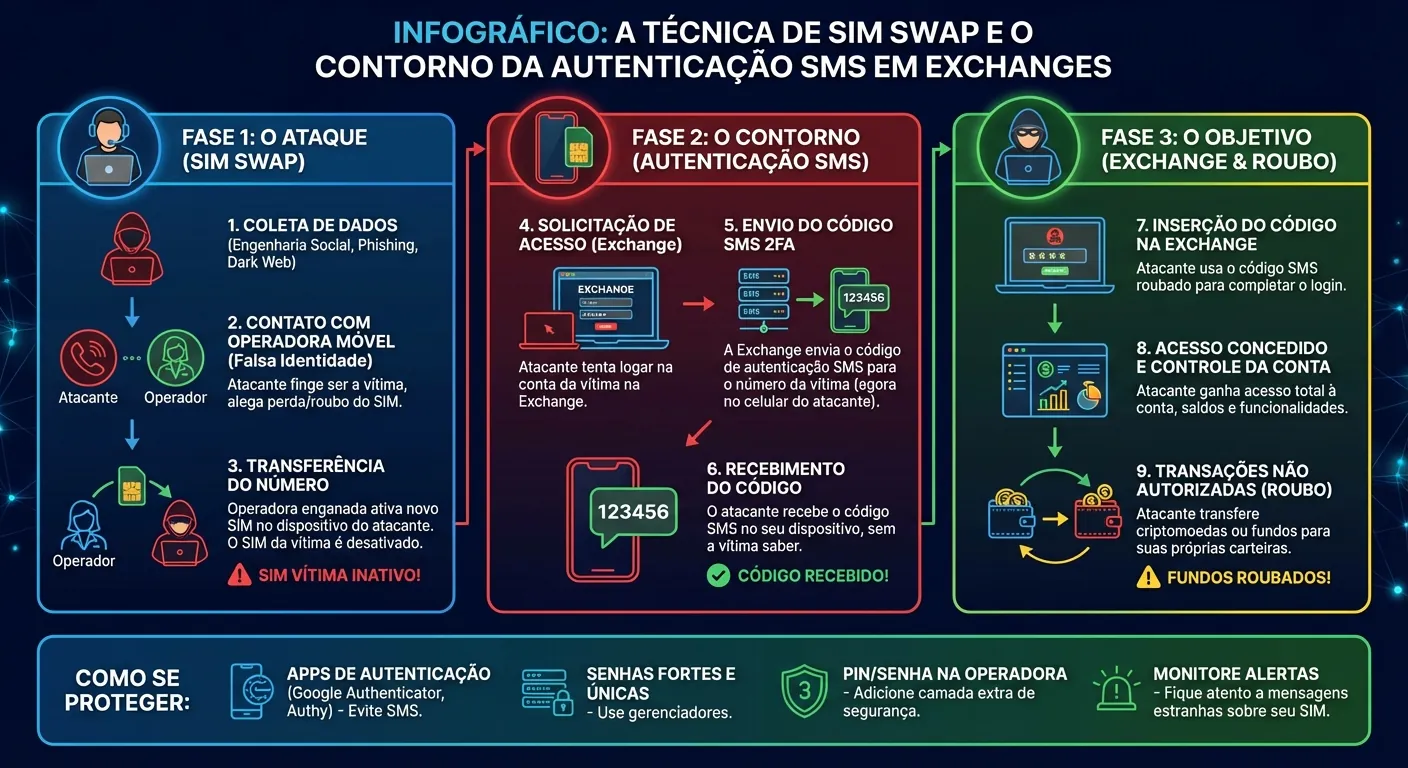 SIM Swap e Bypass de 2FA
