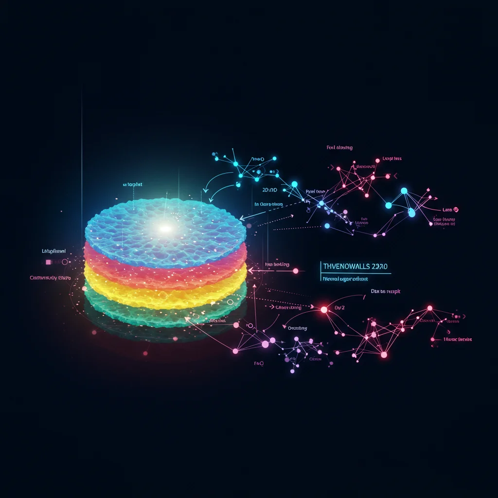 Representação visual de uma rede neural, mostrando nós interconectados em camadas com fluxo de dados.
