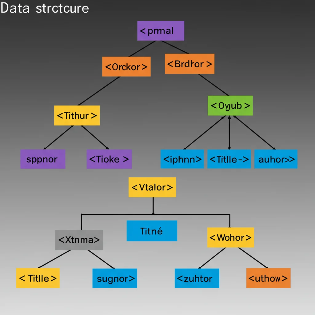 Visual representation of XML data structure.