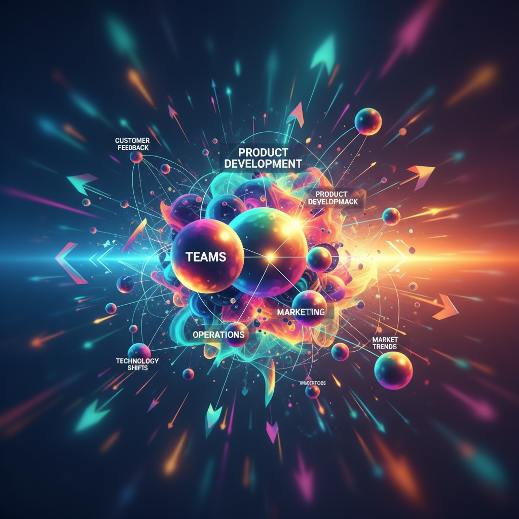 Diagrama ilustrando os pilares da Transformação Ágil, como cultura, processos e valor ao cliente.