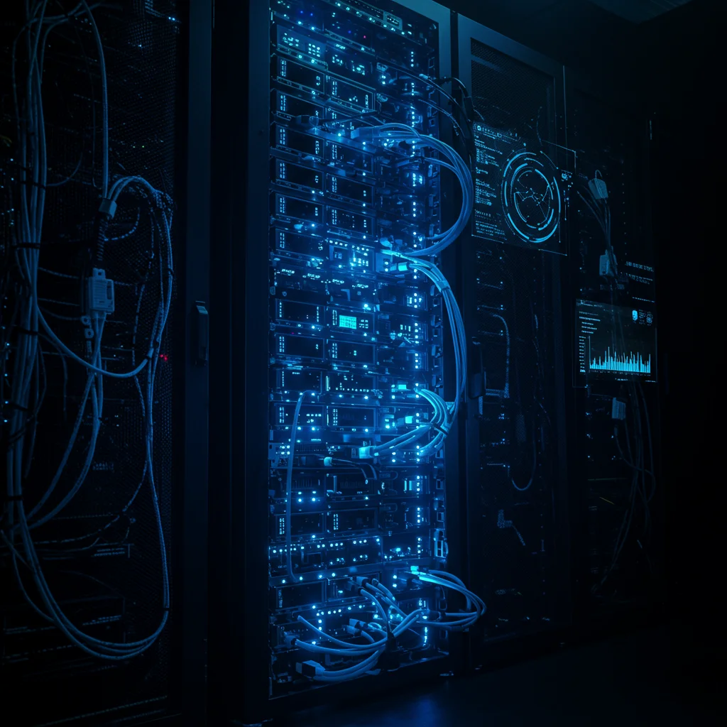 Imagem de um servidor dedicado em um datacenter.