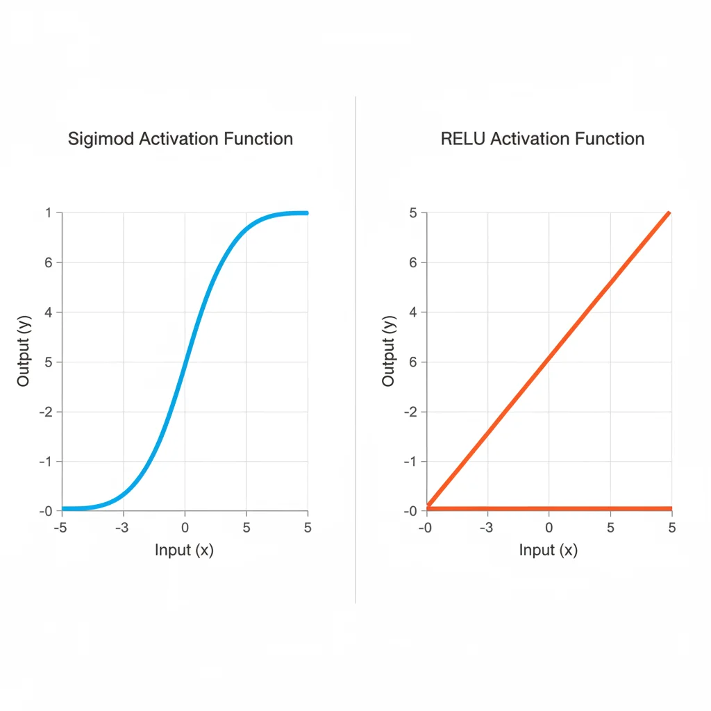 Gráfico comparando as funções de ativação Sigmoid e ReLU.