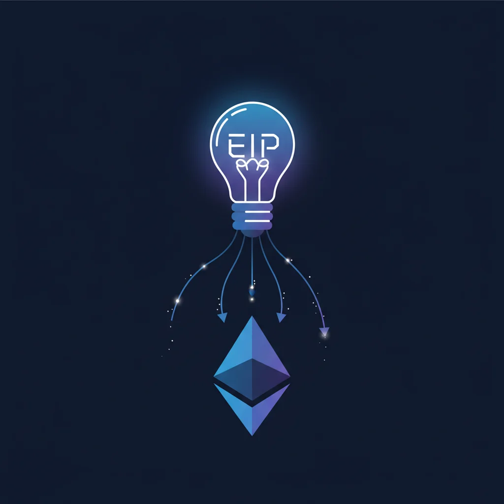 Diagrama conceitual de uma Proposta de Melhoria Ethereum (EIP).