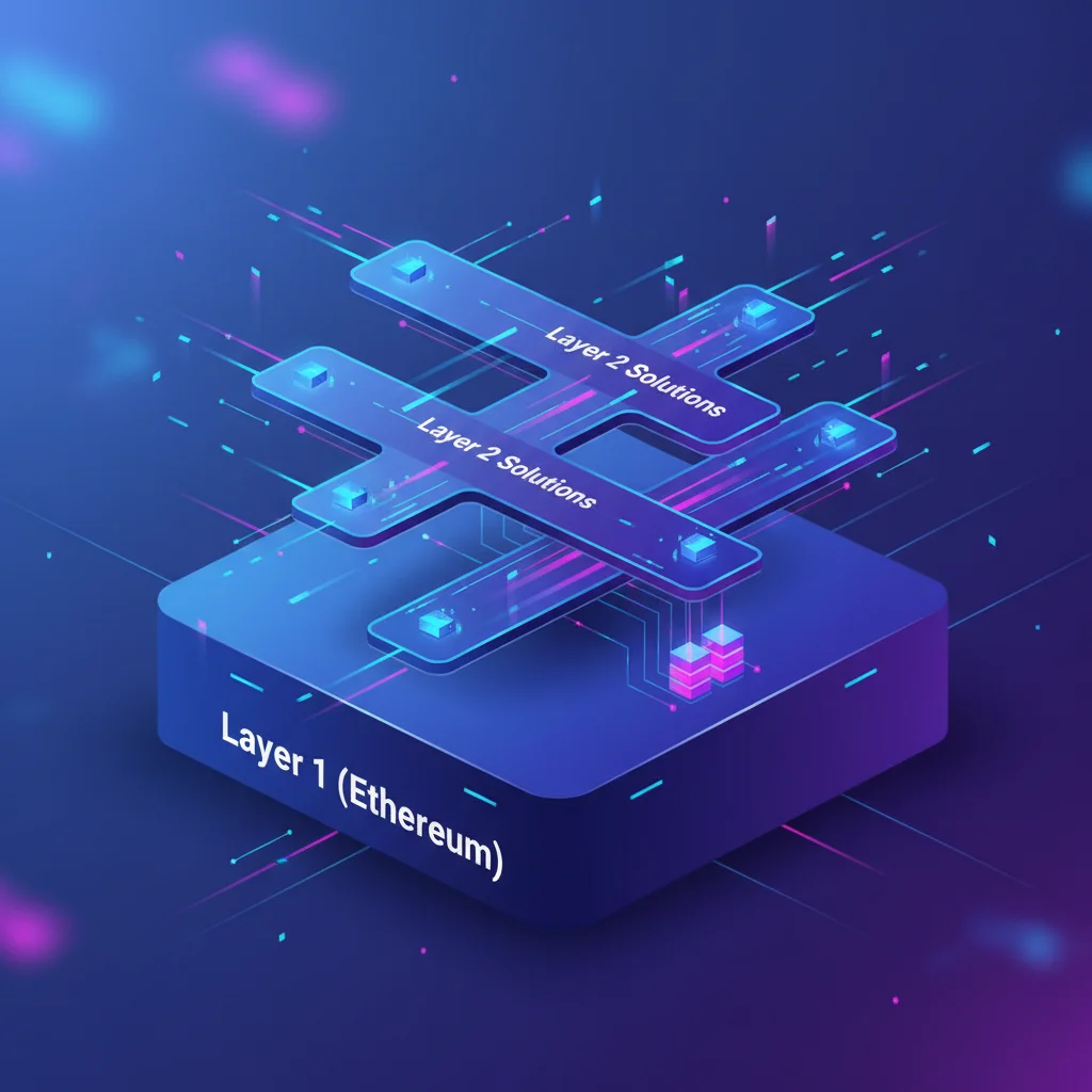 Diagrama explicando o funcionamento de soluções de Camada 2 (Layer-2) sobre uma blockchain de Camada 1.
