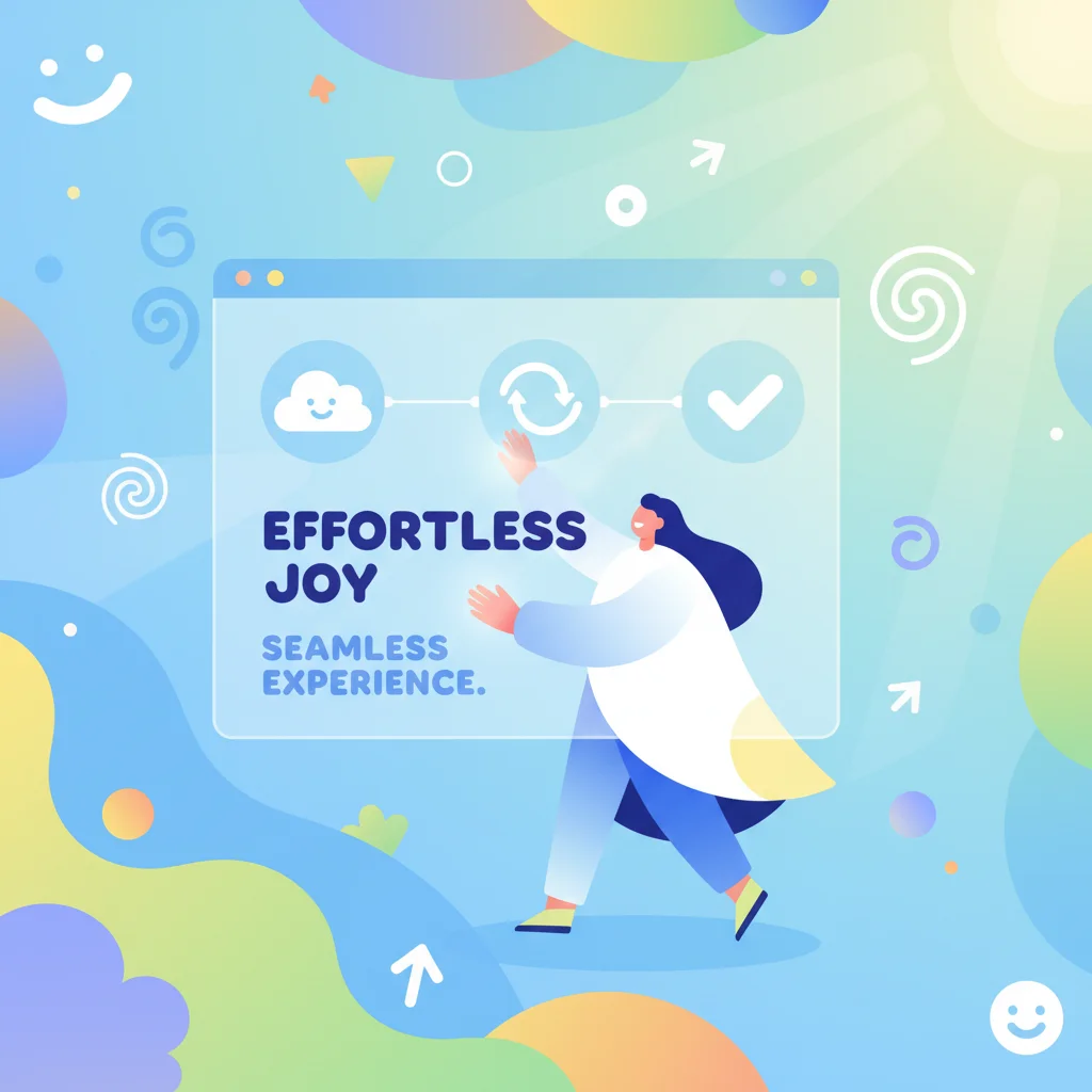 Ilustração de uma pessoa interagindo com uma interface digital intuitiva, representando o conceito de User Experience (UX).