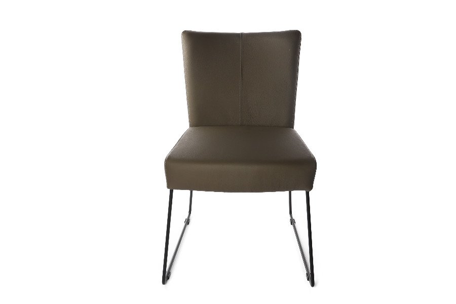 Stoel Fina (set van 6) Stoelen Tijdloos Modern Leder Taupe maatwerk