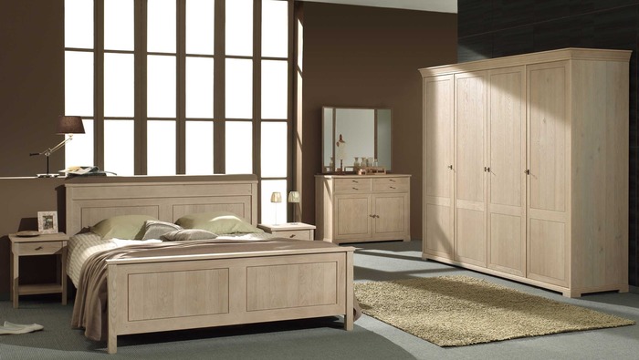 Houten bed 160 in massieve eik 