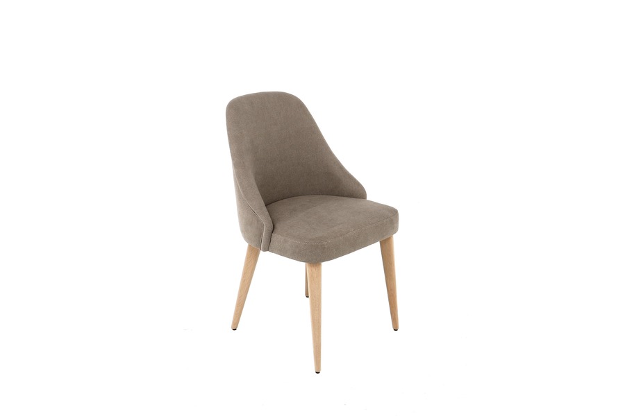 Stoel Odette Stoelen Larridon Home Brut Landelijk Strak Landelijk Stof + hout Taupe maatwerk