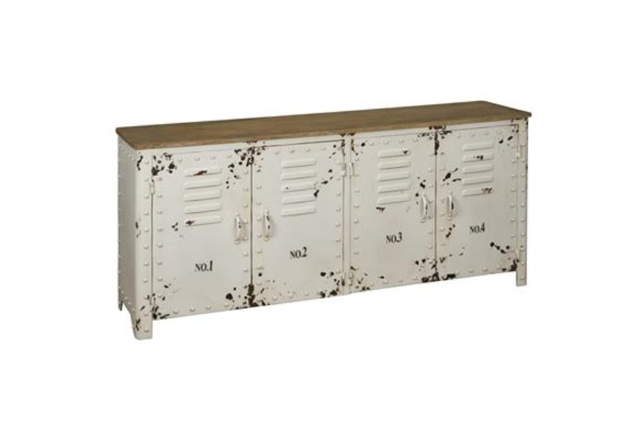 dressoir Numbers Metalen kasten Industrieel Scandinavische Stijl + hout maatwerk