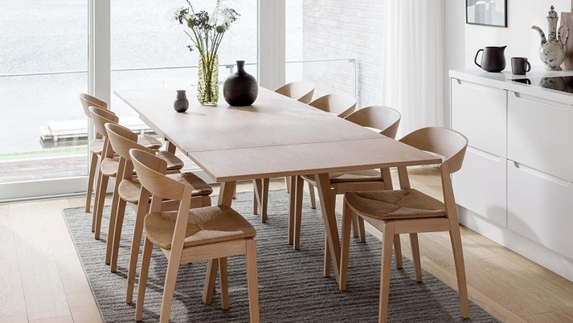 Lichte houten Scandinavische stoel koord inspiratie