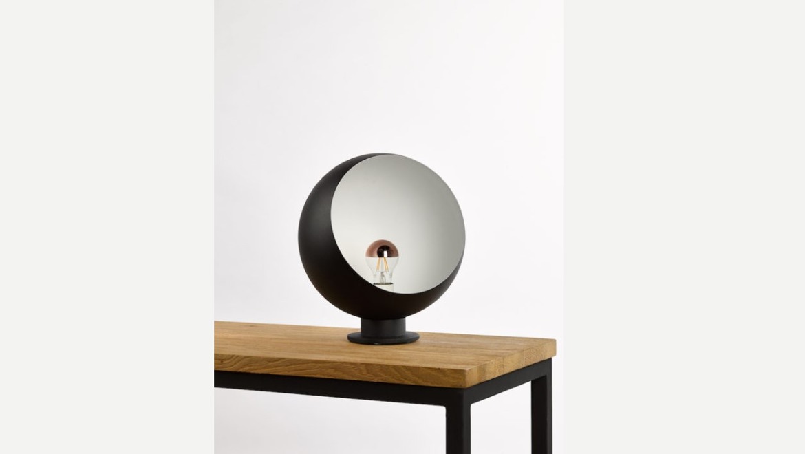 Bolvormige design lamp zwart en wit