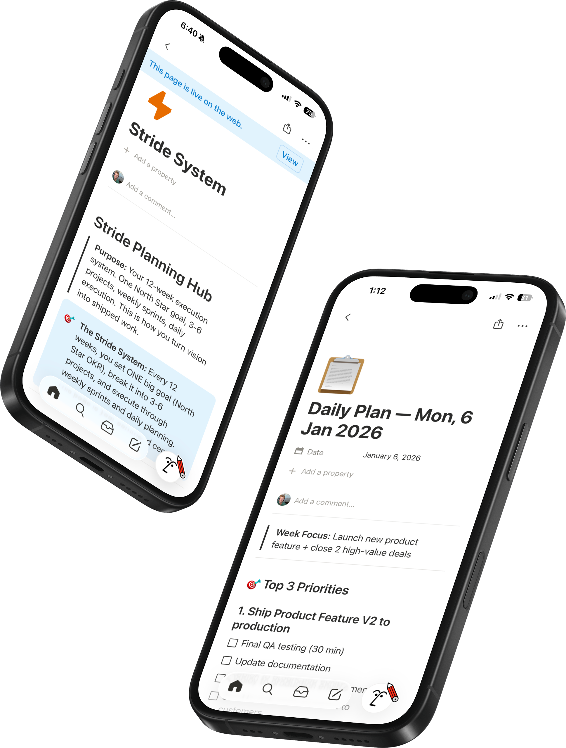 The AI OS Daily Plan on iPhone