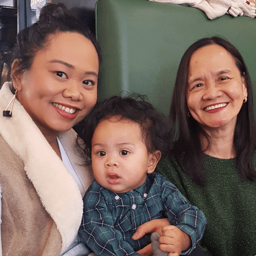 Anna Lising and her mom