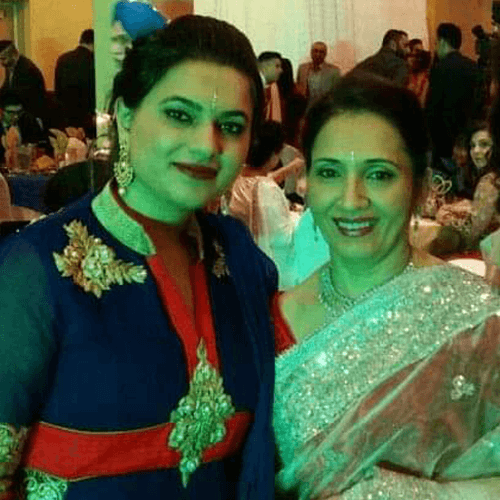 Bulbul Arora and her mother