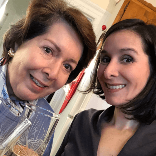 Cristina Camacho and her mother