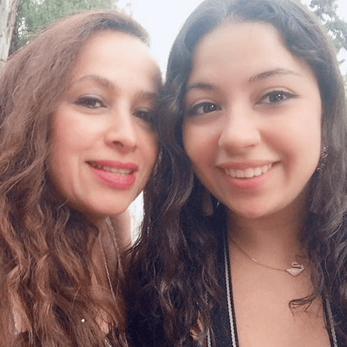 Sara Escobar and her mom