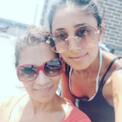Vanessa DSouza and her mom