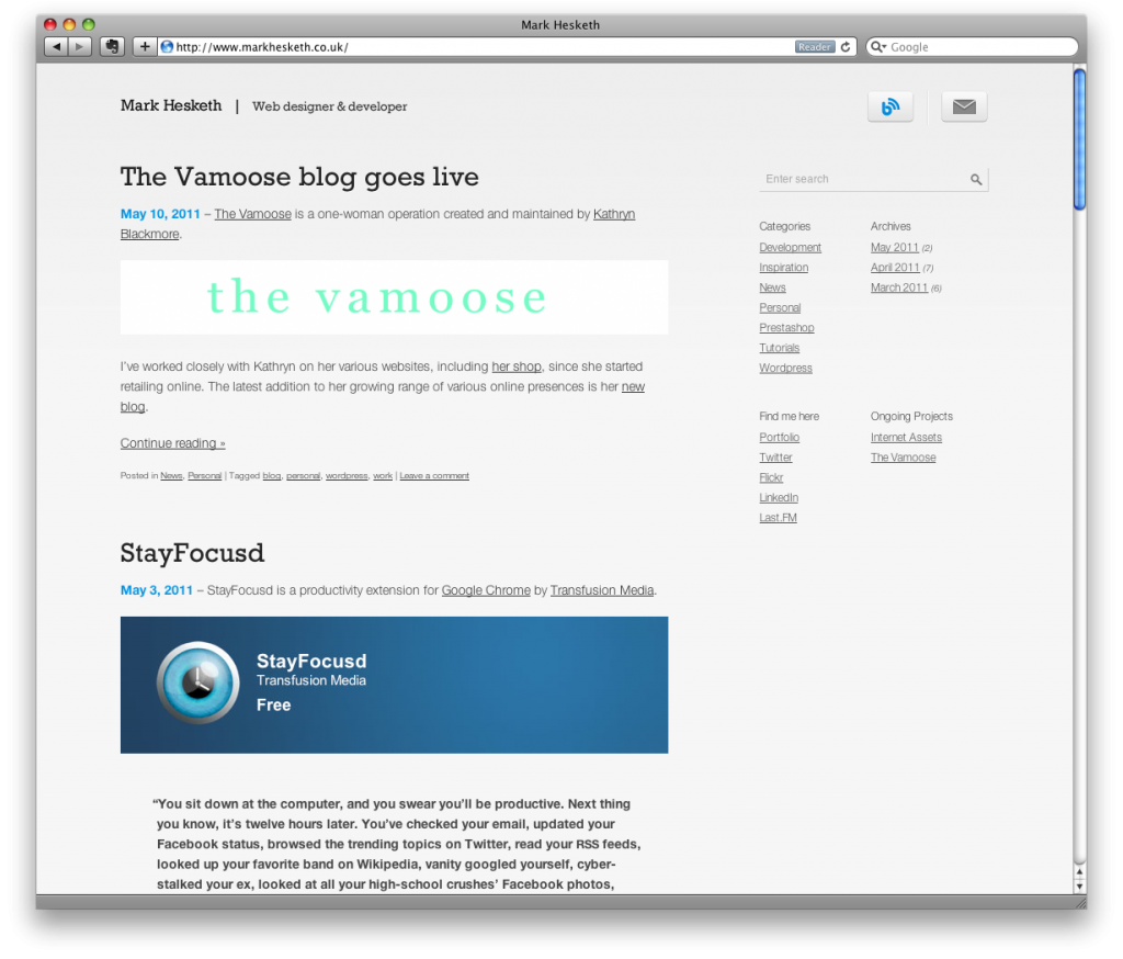 Original blog layout desigjn